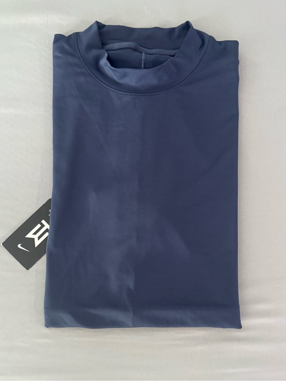 Nike Men’s Navy Mock Neck Performance Shirt Tiger Woods Collection New